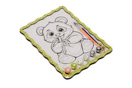 Panda Paint by Numbers Kit for Kids A4 Canvas