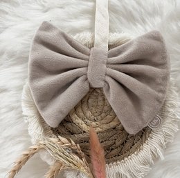 Pacifier cloth bow - beige