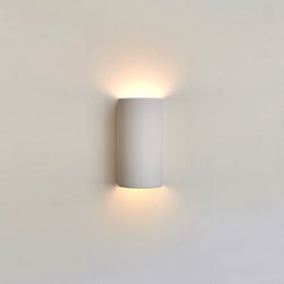 Keramische wandlamp - getextureerd wit