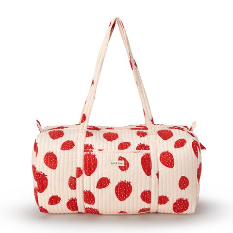 Große Reisetasche - Rosa Erdbeere