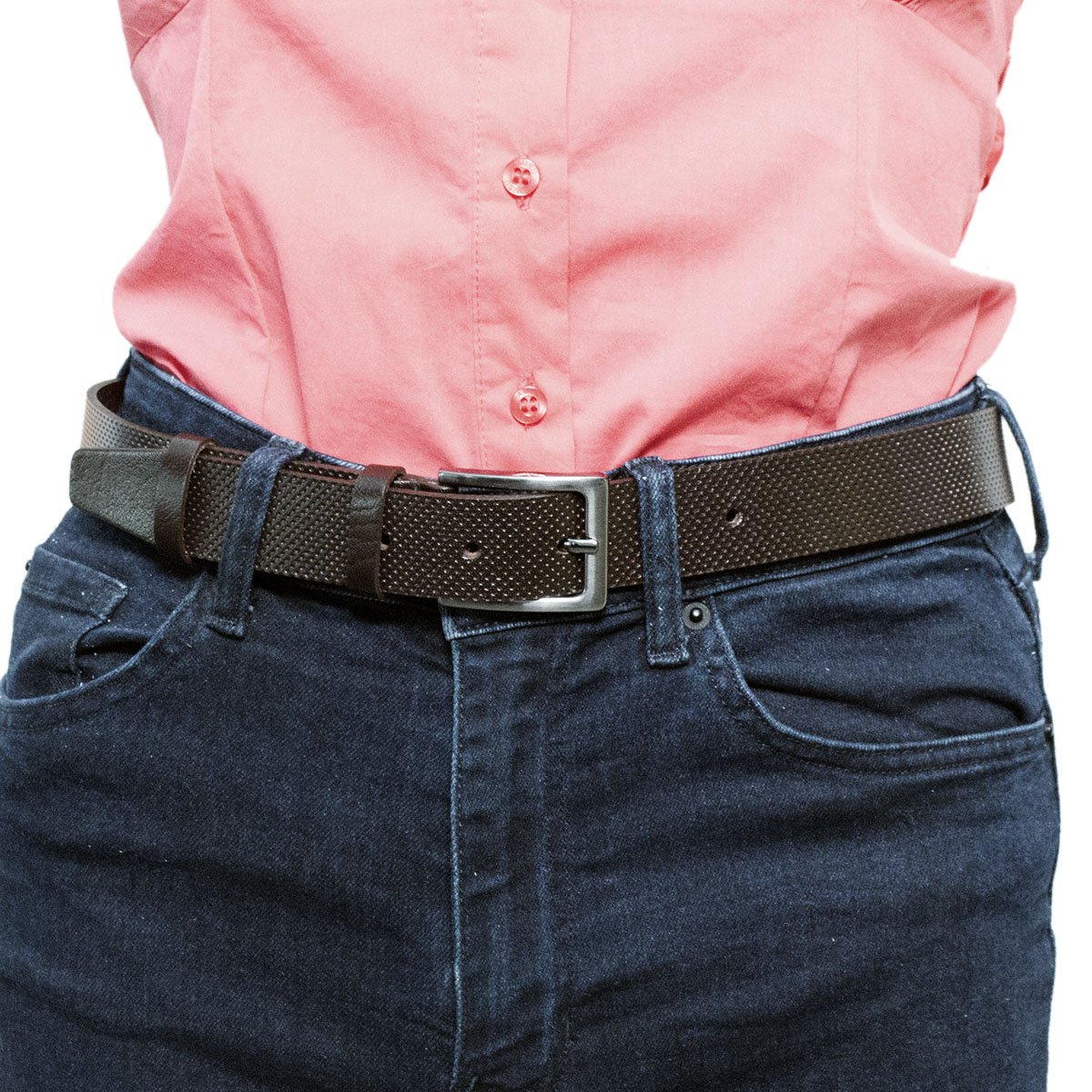 Ceinture pour femme en cuir ou ceinture pour homme en cuir avec impression en cuir véritable 3 cm de large