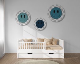 Muurcirkel Set Smiley's Blauw