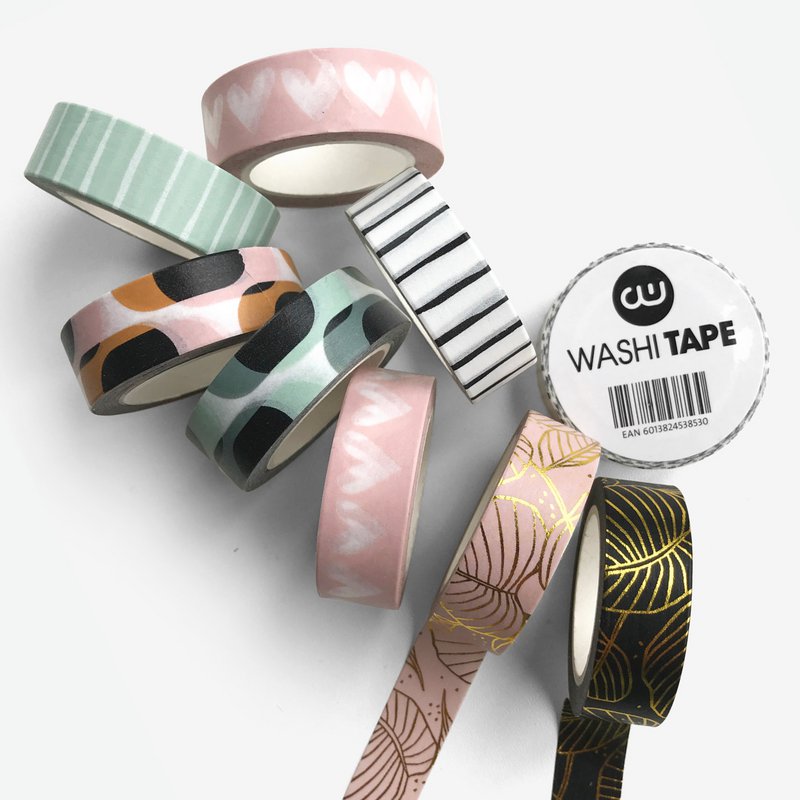 Washitape - 10m - per 9 - Line Art - black/white