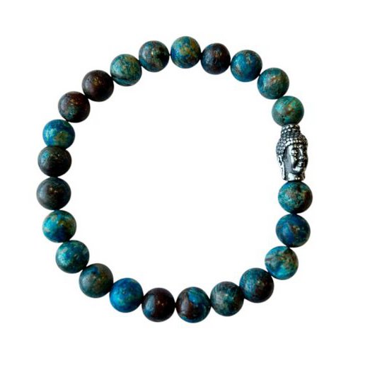Herrenarmband Picasso-Jaspis 8 mm mit Buddha-Perle