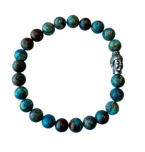 Men's bracelet Picasso Jasper 8 mm with Buddha bead