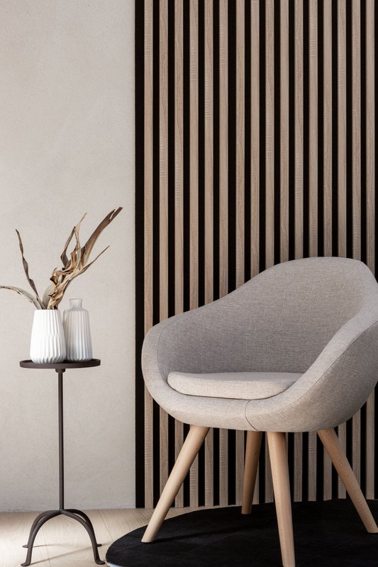 Decoratieve panelen - Lamella panel WL 270×30 cm black – sonoma oak