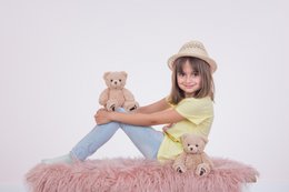 Bamse med poter beige 25 cm - plyslegetøj - tøjdyr