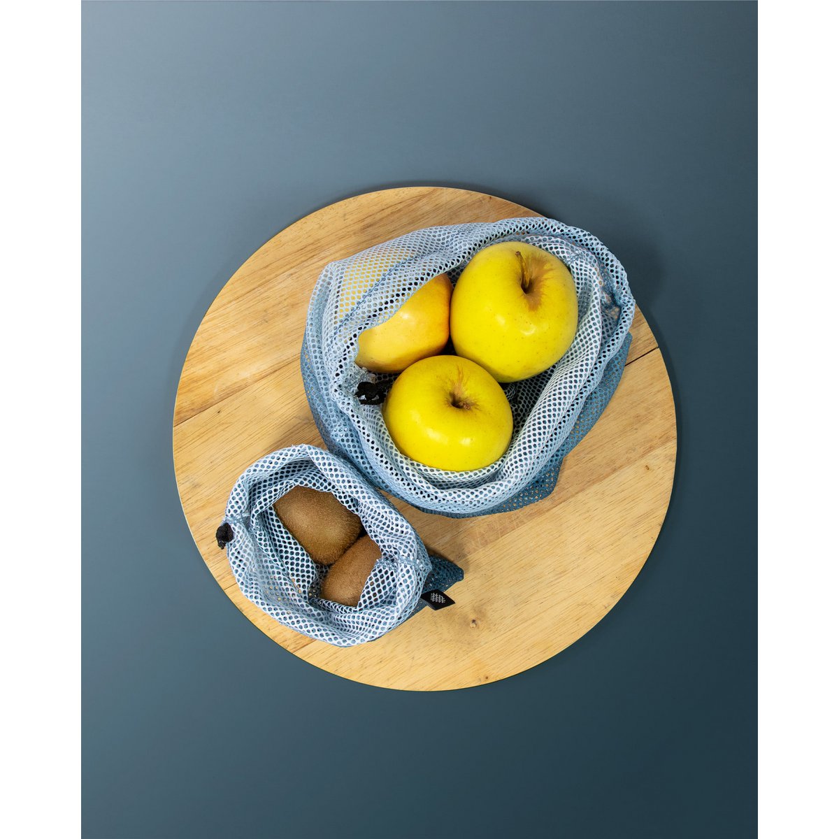 Nul afvalzakken stalen blauw