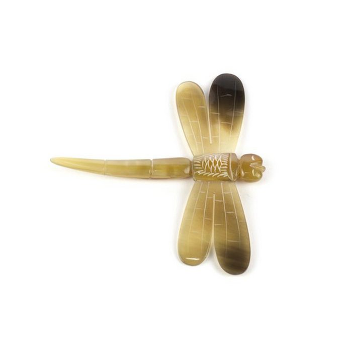 Lot de 6 porte-couteaux Dragonfly en corne blonde