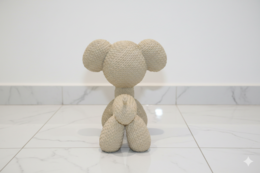 Eterna Wonder – Hundefigur im Strickstil – Dekoobjekt – Beige