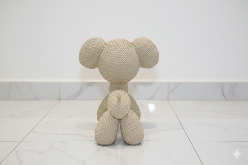 Eterna Wonder – Hundefigur im Strickstil – Dekoobjekt – Beige