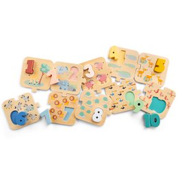 Holz-Zahlenpuzzle Safari