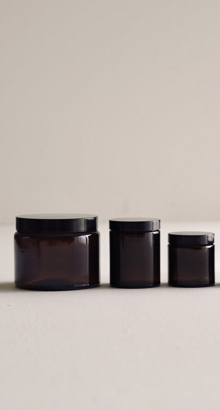 Amber Glass Jars