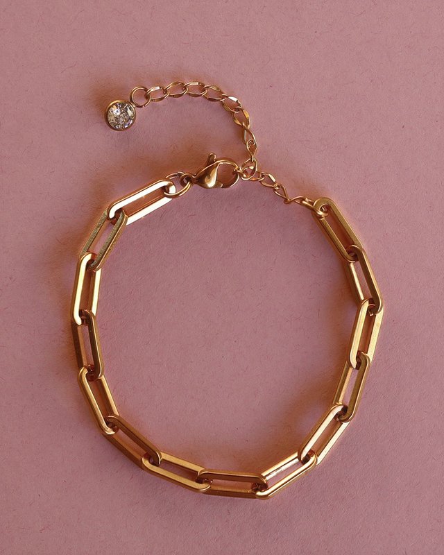 Beata - Box Chain Link Armbånd