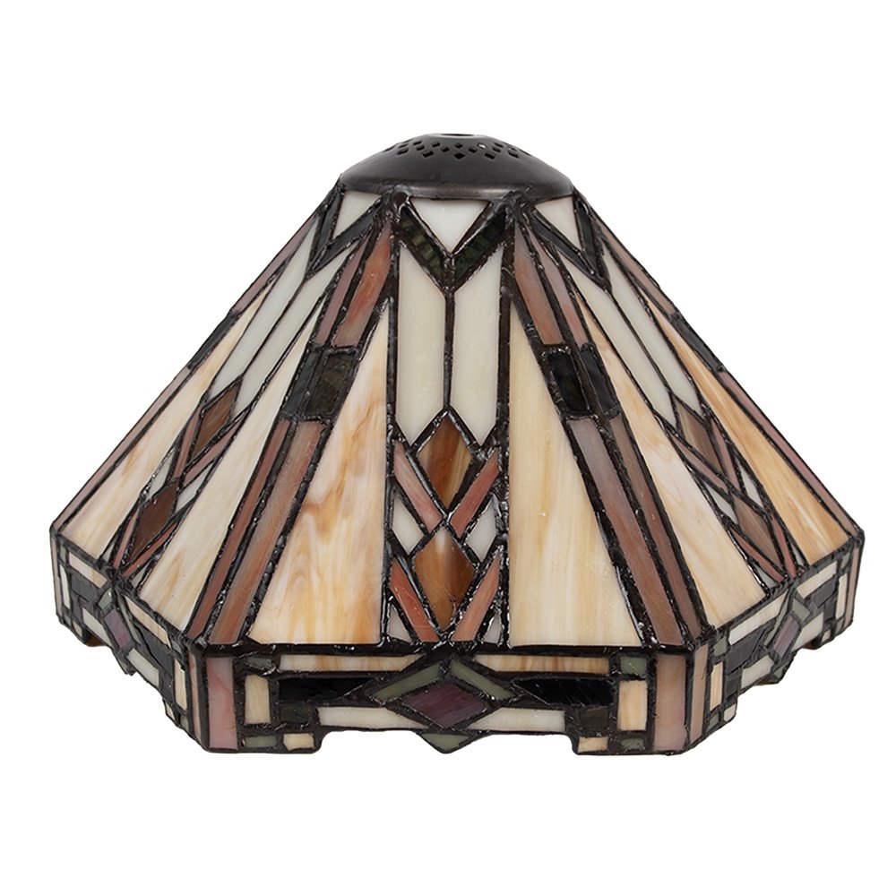 Lampenkap tiffany Ø 25x25 cm beige glas