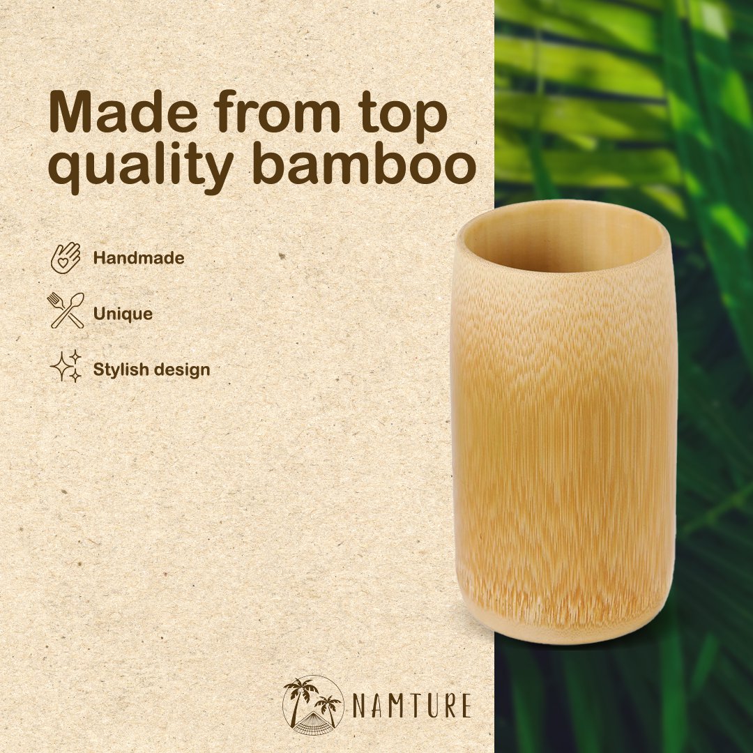 Natuurlijke Bamboe Beker • Plasticvrij • Duurzaam