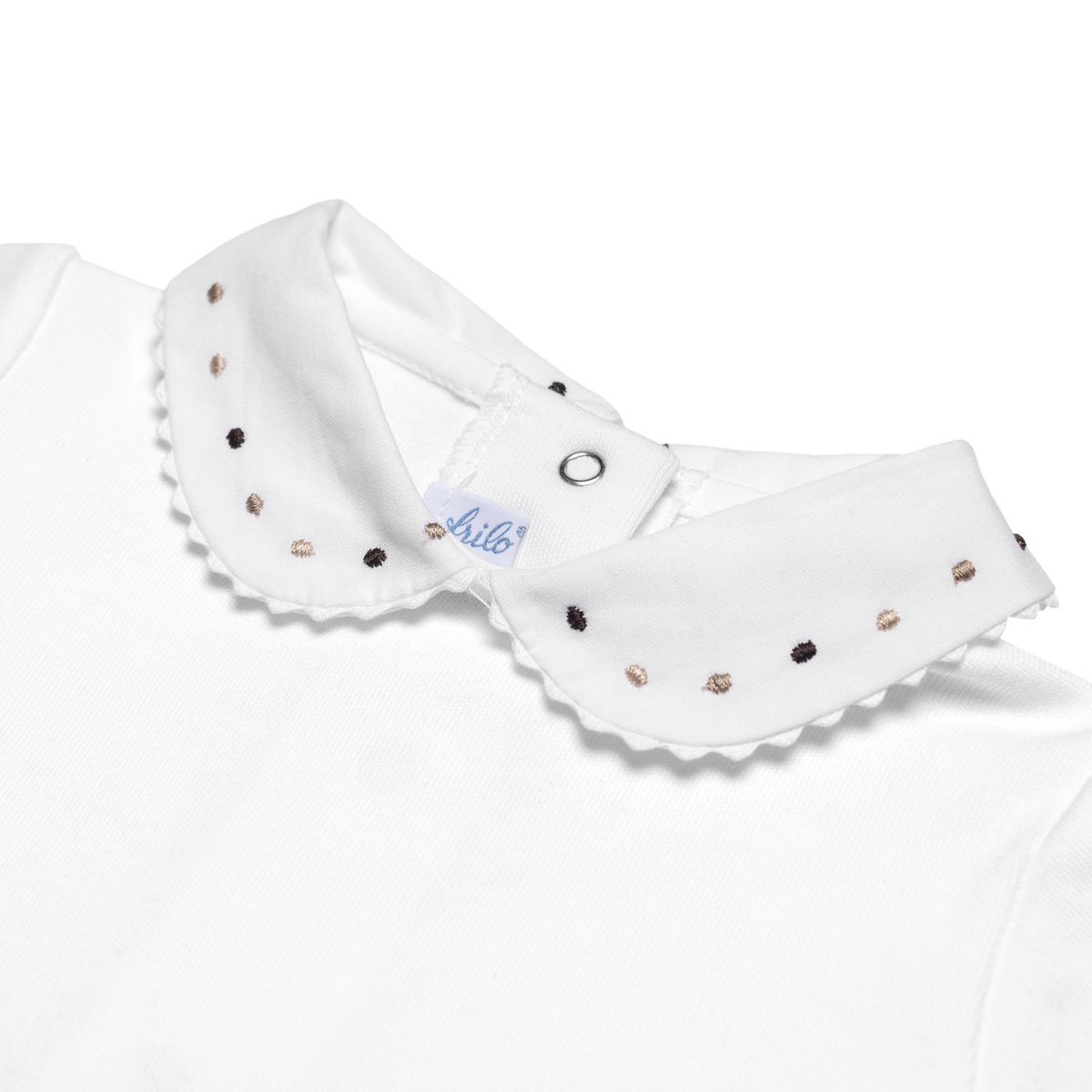 Body langarm Beige-Braun aus 100% feinster Baumwolle