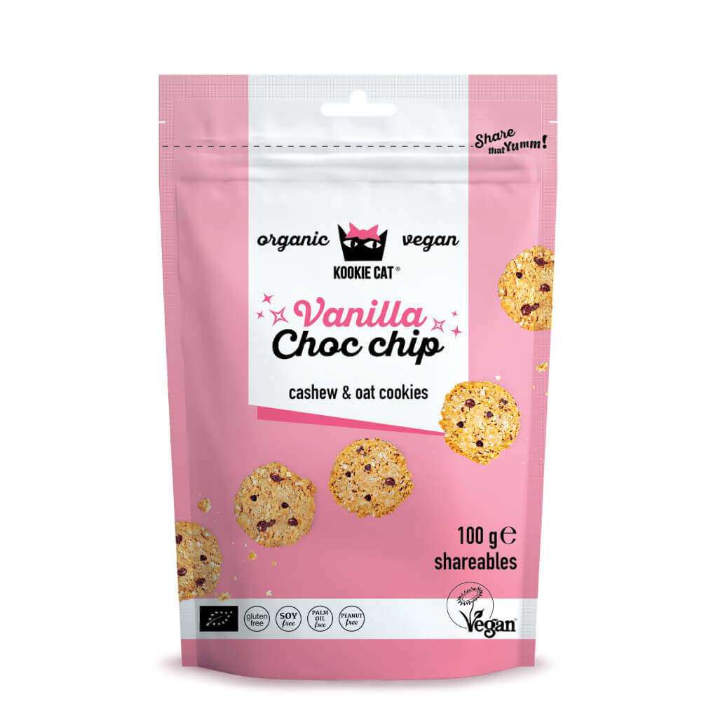 Mini cookies Shareables Vanilla Choc Chip, organic, Kookie Cat, 100g