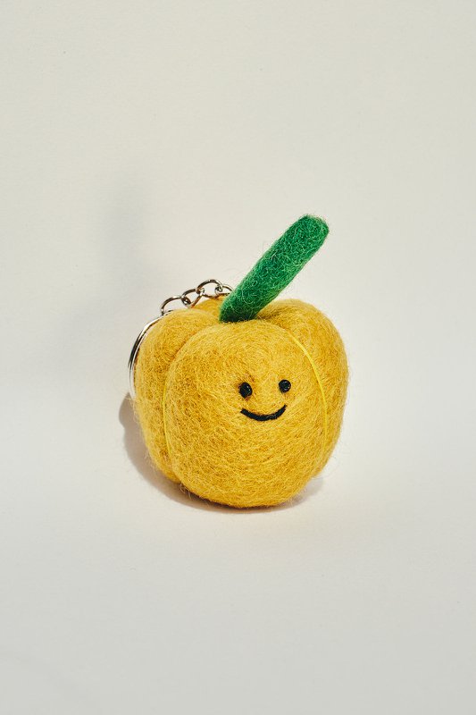 Porte-clés poivron jaune