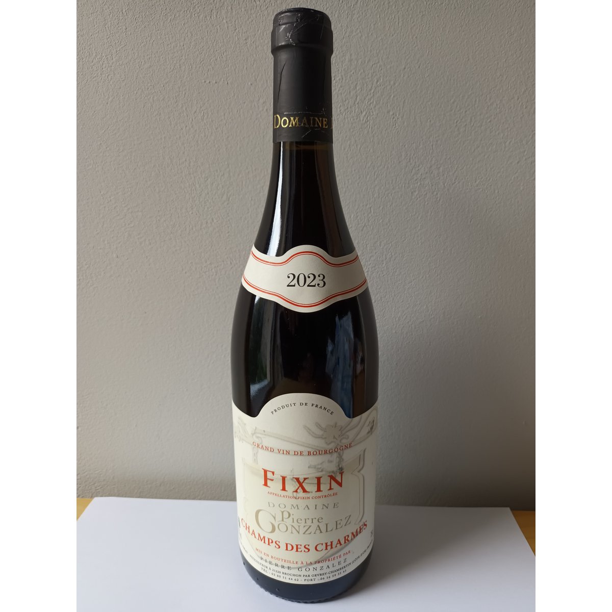 Domaine Pierre Gonzales Fixin Champs des Charmes 2023