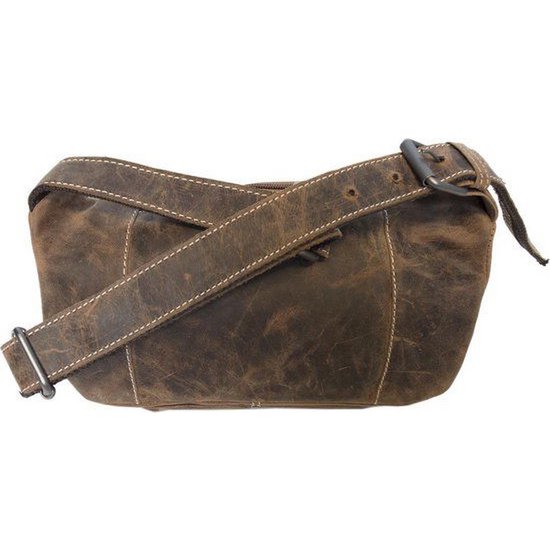 Hofte taske damer eller hofte taske mænd cognac farverig læder fanny pack