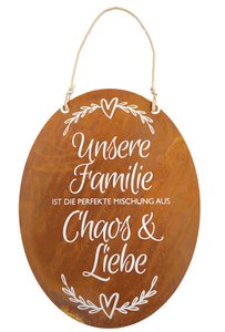 Edelrost-Tafel Chaos und Liebe
