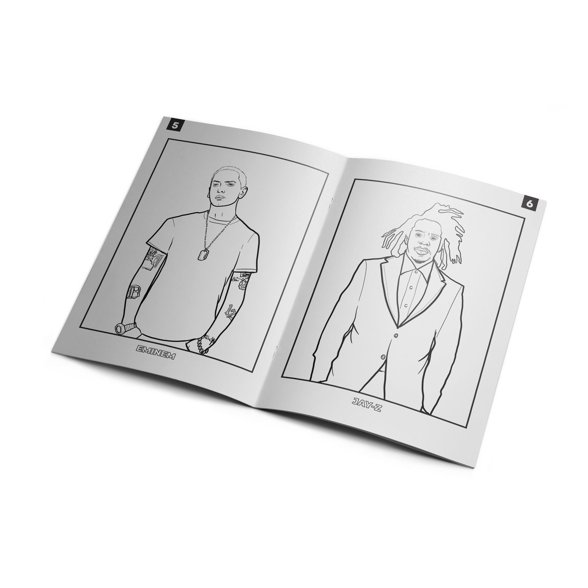 Libro di attività da colorare di leggende del rap