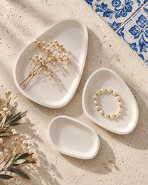 LAVURI 3 Modena SML-Set – handgefertigtes Keramik-Tablett-Set Bundle Beauty-Combo