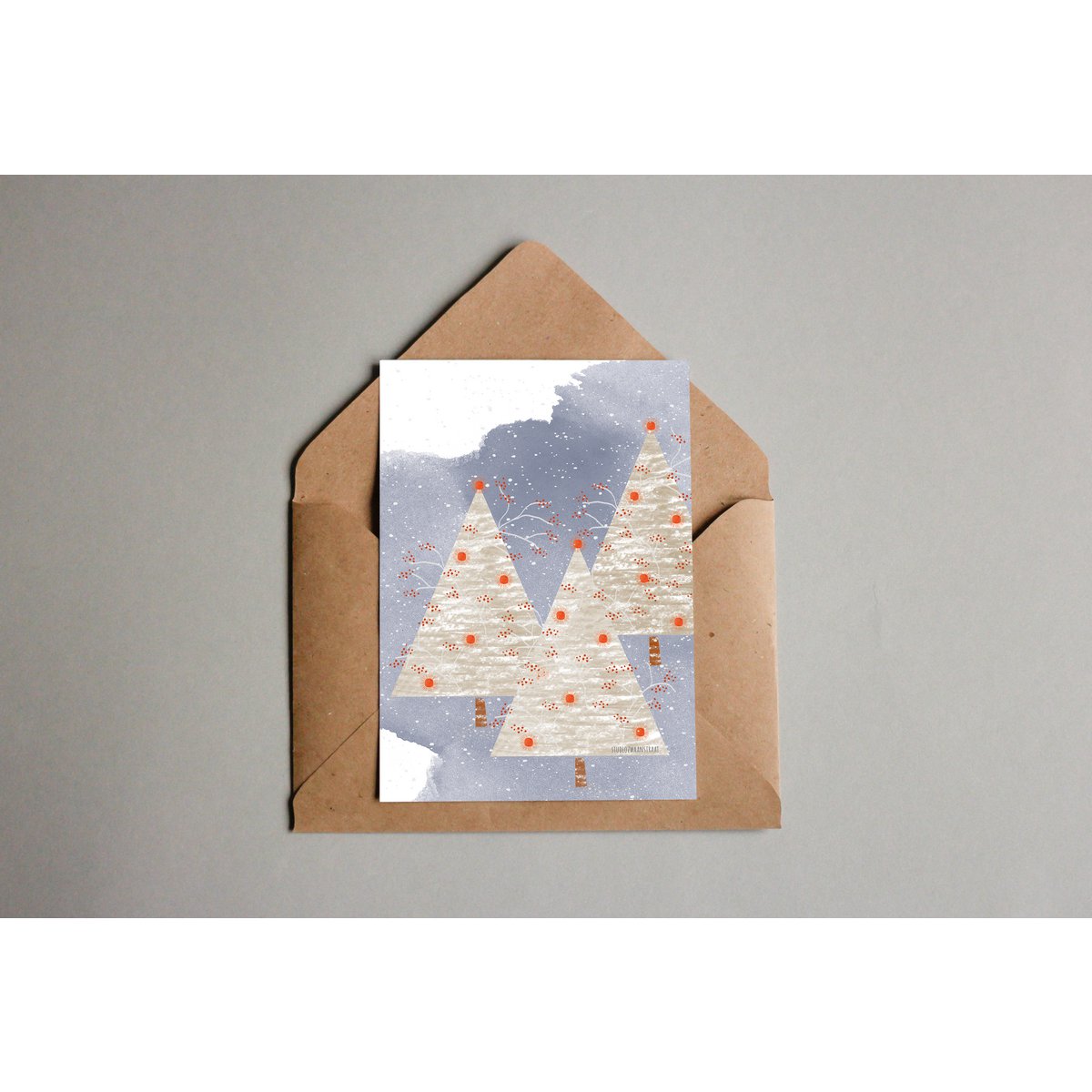 postal - serie 'Navidad' - 'Bosque de árboles de Navidad'