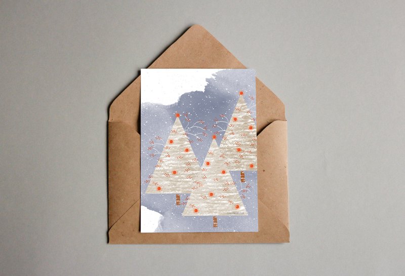postal - serie 'Navidad' - 'Bosque de árboles de Navidad'