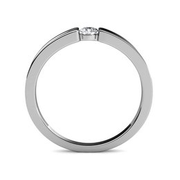 Bague Eenvoud - Argenté et Cristal
