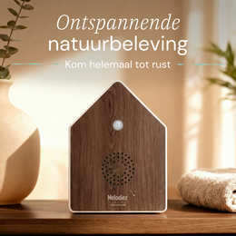 Melodiez Deluxe - Coffret Incl. Piles et 5 sons naturels d'oiseaux, d'océan, de grillon et de jungle - Bird Sound House avec capteur