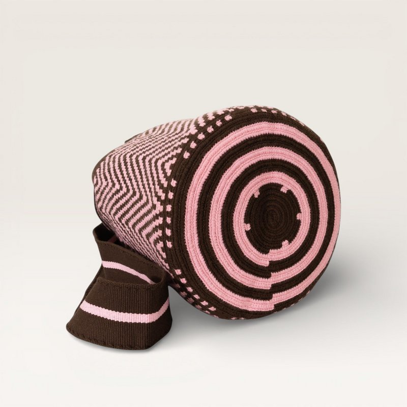 Zigzag crossbody bag L | Rose