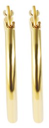 "Edina", pendientes de aro decorativos de acero inoxidable Ø 25 mm, color dorado