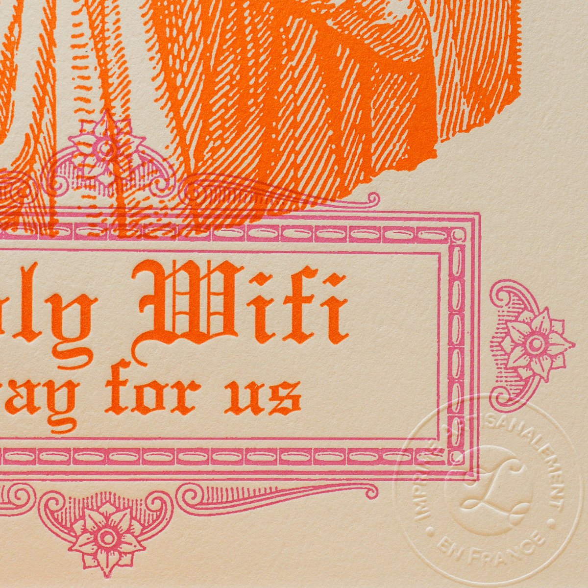 Poster A4 Buchdruck Holy Wifi