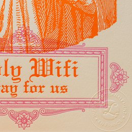 Poster A4 Letterpress Holy Wifi