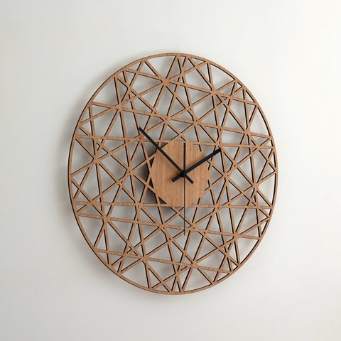 Holz-Wanduhr POLYGONAL
