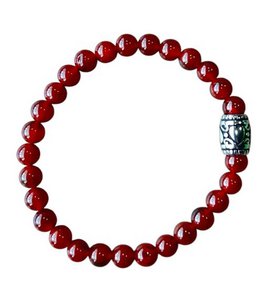 Dames armband Carneool 6 mm met basic kraal