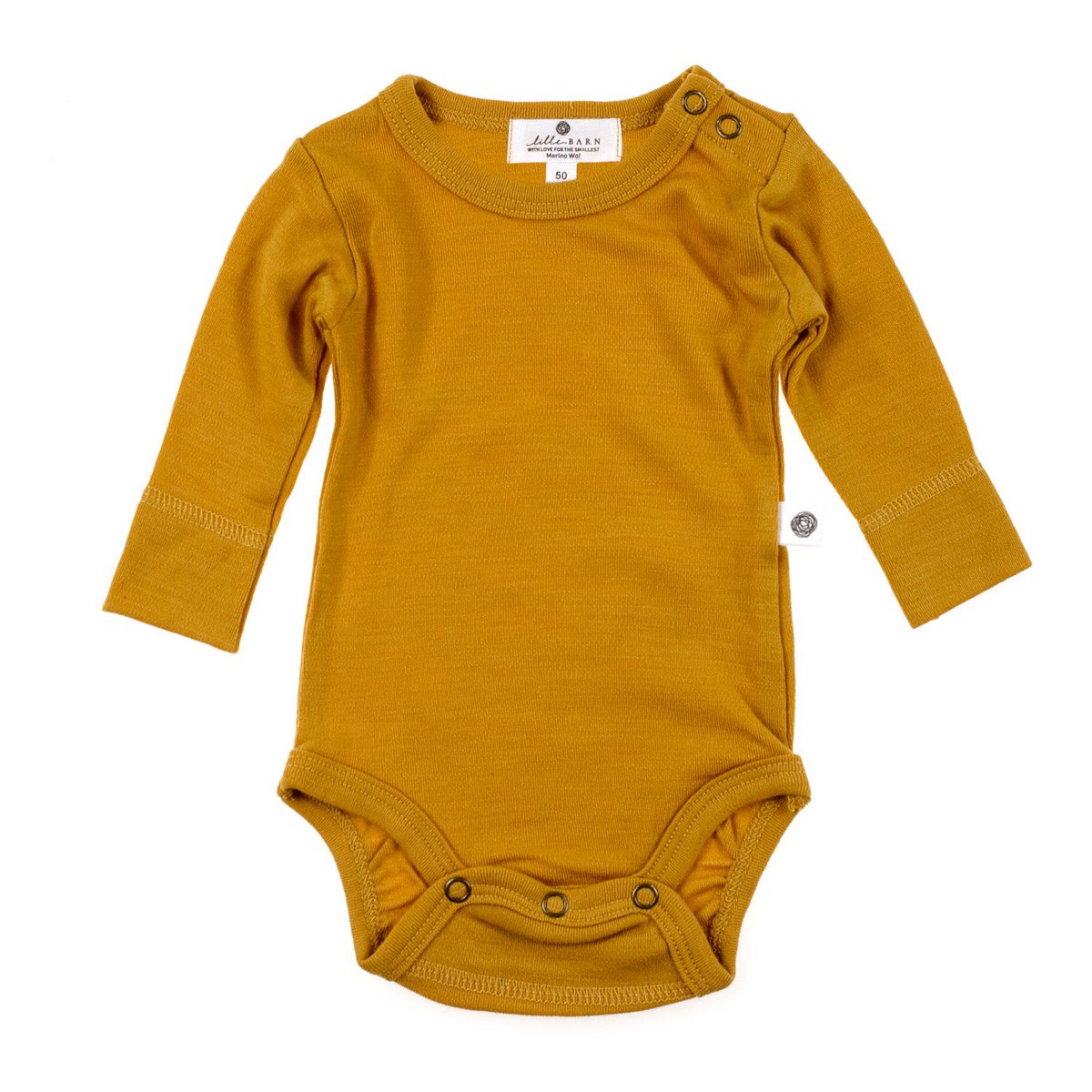 Body de lana manga larga - Lana Merino - Harvest Gold