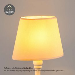 Home Sweet Home Fabric Lampshade Beige - 24 x 16 x 16 cm