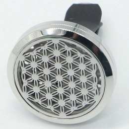 Car Diffuser Clip'Arôme - Flower of Life - Stainless Steel with Blotters - Decorative Aromatherapy Accessory - Gift Idea