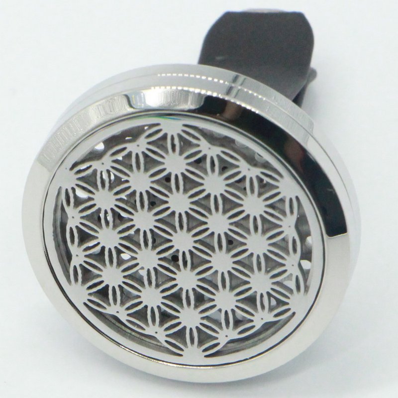 Car Diffuser Clip'Arôme - Flower of Life - Stainless Steel with Blotters - Decorative Aromatherapy Accessory - Gift Idea