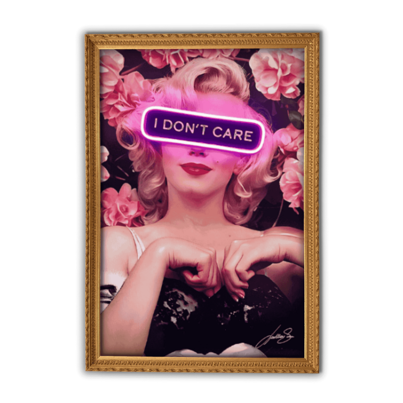 Marilyn i don't care | Led Wall Art