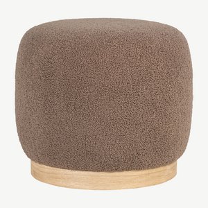 Bella Pouffe, braun lockig