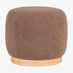 Bella Pouffe, braun lockig