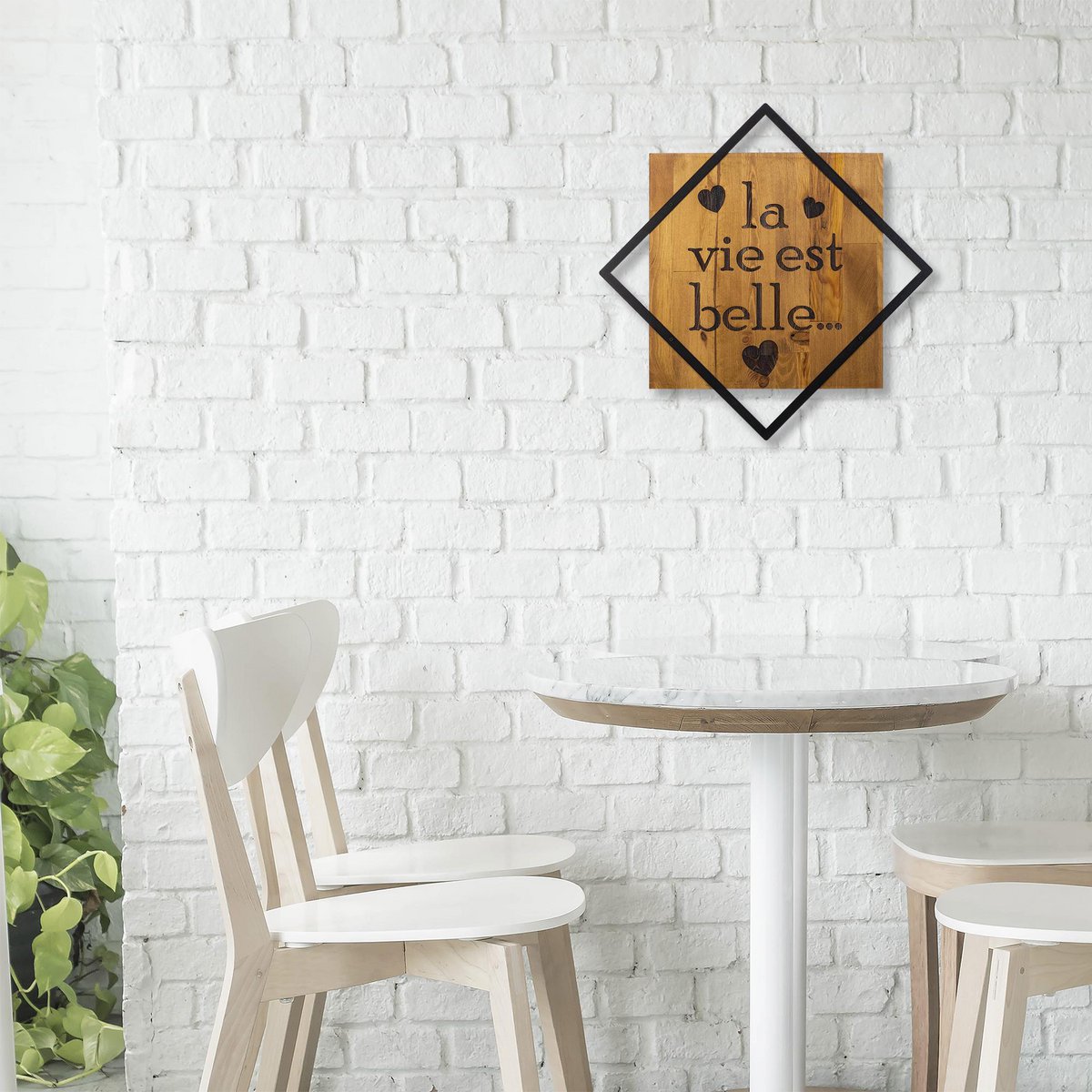 Pittura murale in metallo in legno WT-001