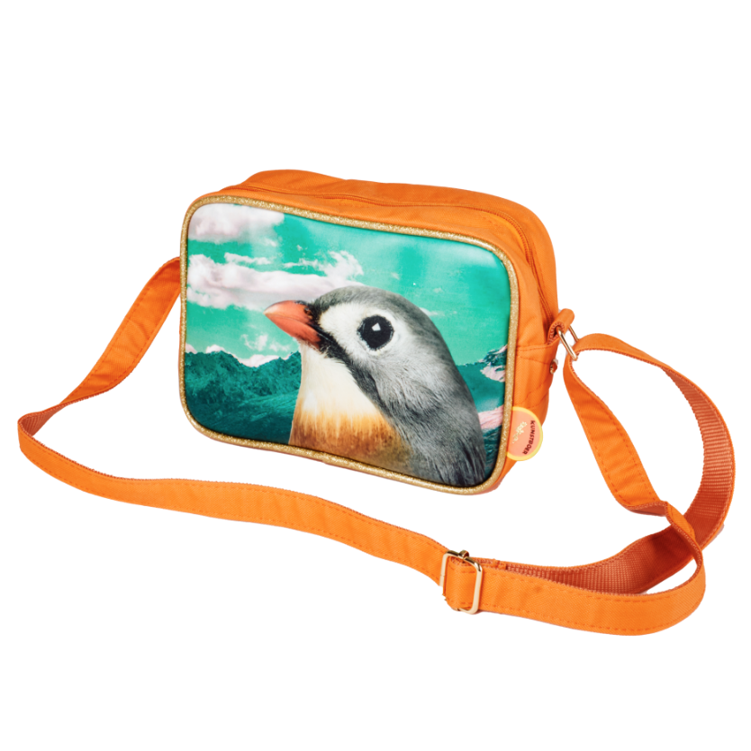 Lille skulder taske fugl orange