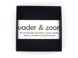 Vader en zoon armbandenset landschap jaspis
