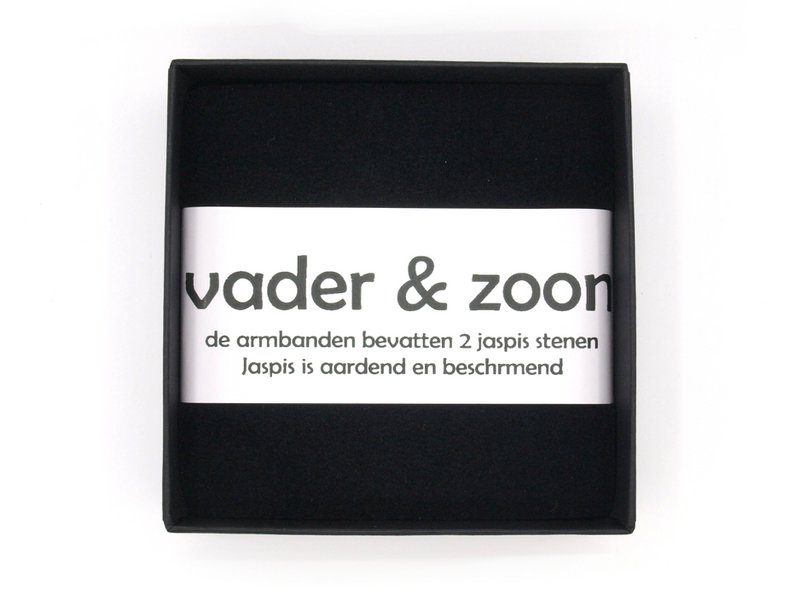 Vader en zoon armbandenset landschap jaspis