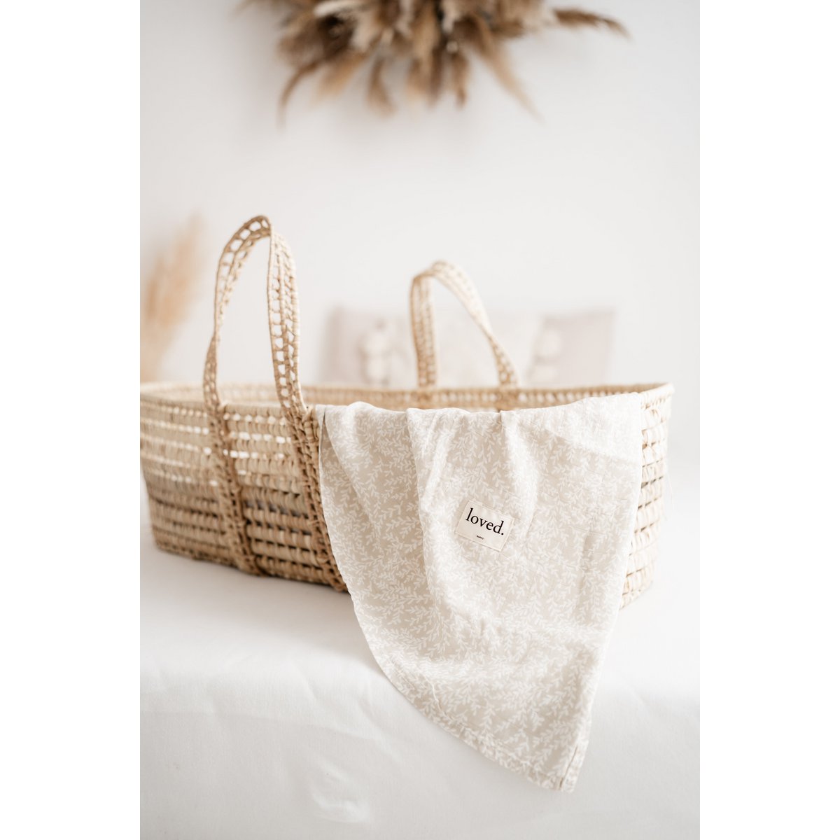 Muslin cloth, nursing cloth 120x120cm fine branches cream